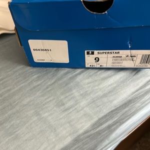 New in box original super star adidas white black stripes